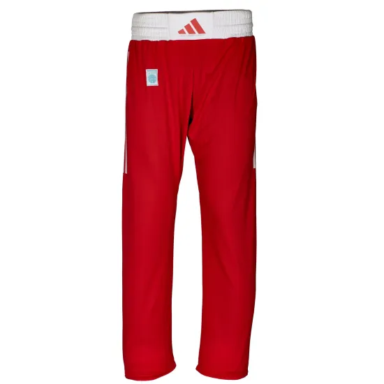 Штаны для кикбоксинга Adidas WAKO Full Contact Красные-160см