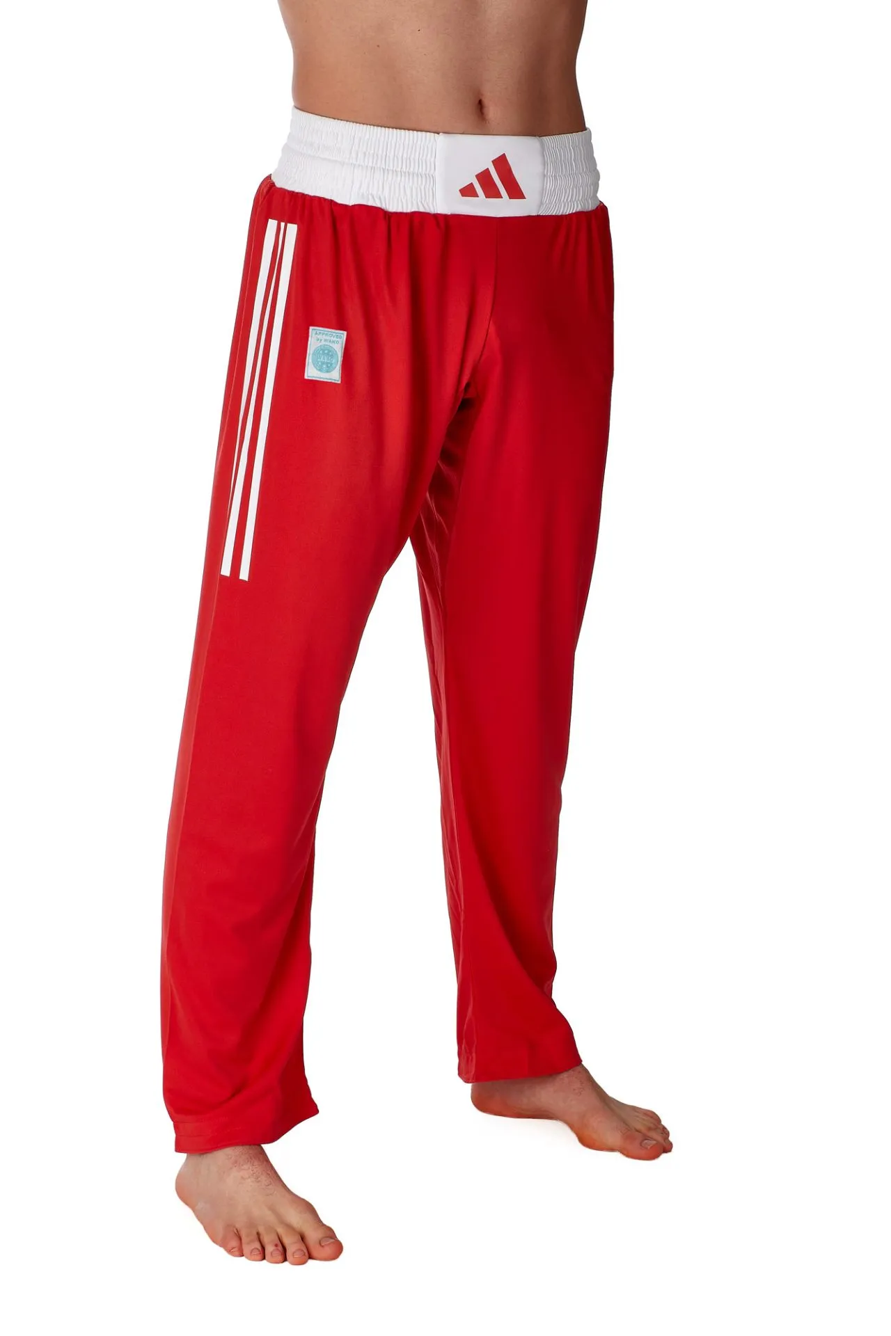 Штаны для кикбоксинга Adidas WAKO Full Contact Красные-160см