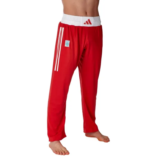 Штаны для кикбоксинга Adidas WAKO Full Contact Красные-160см