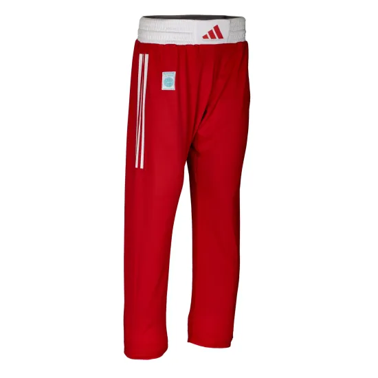 Штаны для кикбоксинга Adidas WAKO Full Contact Красные-160см