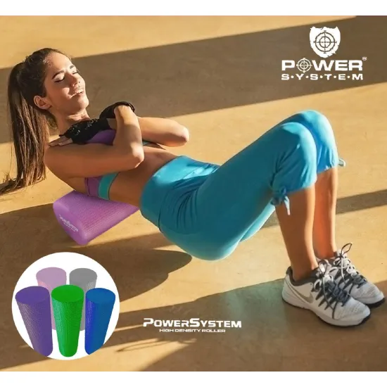 Масажний ролик для фітнесу та аеробіки Power System Fitness Roller PS-4074 Blue (45*15)
