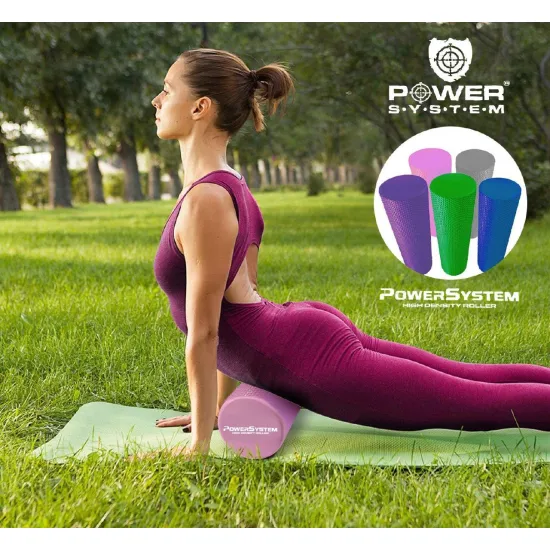 Масажний ролик для фітнесу та аеробіки Power System Fitness Roller PS-4074 Blue (45*15)