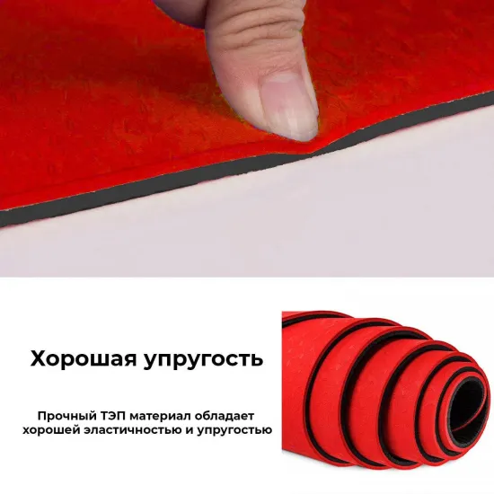 Килимок для фітнесу та йоги Power System Yoga Mat Premium PS-4060 Red