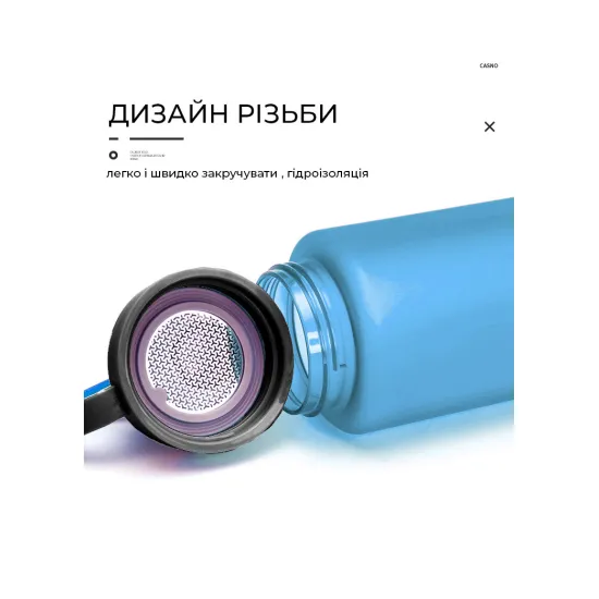 Пляшка для води CASNO 1000 мл KXN-1243 Синя