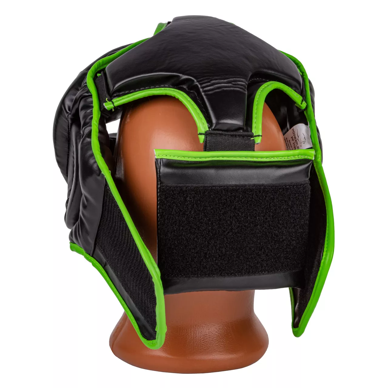 Боксерський шолом PowerPlay 3100 PU Чорно-зелений XS
