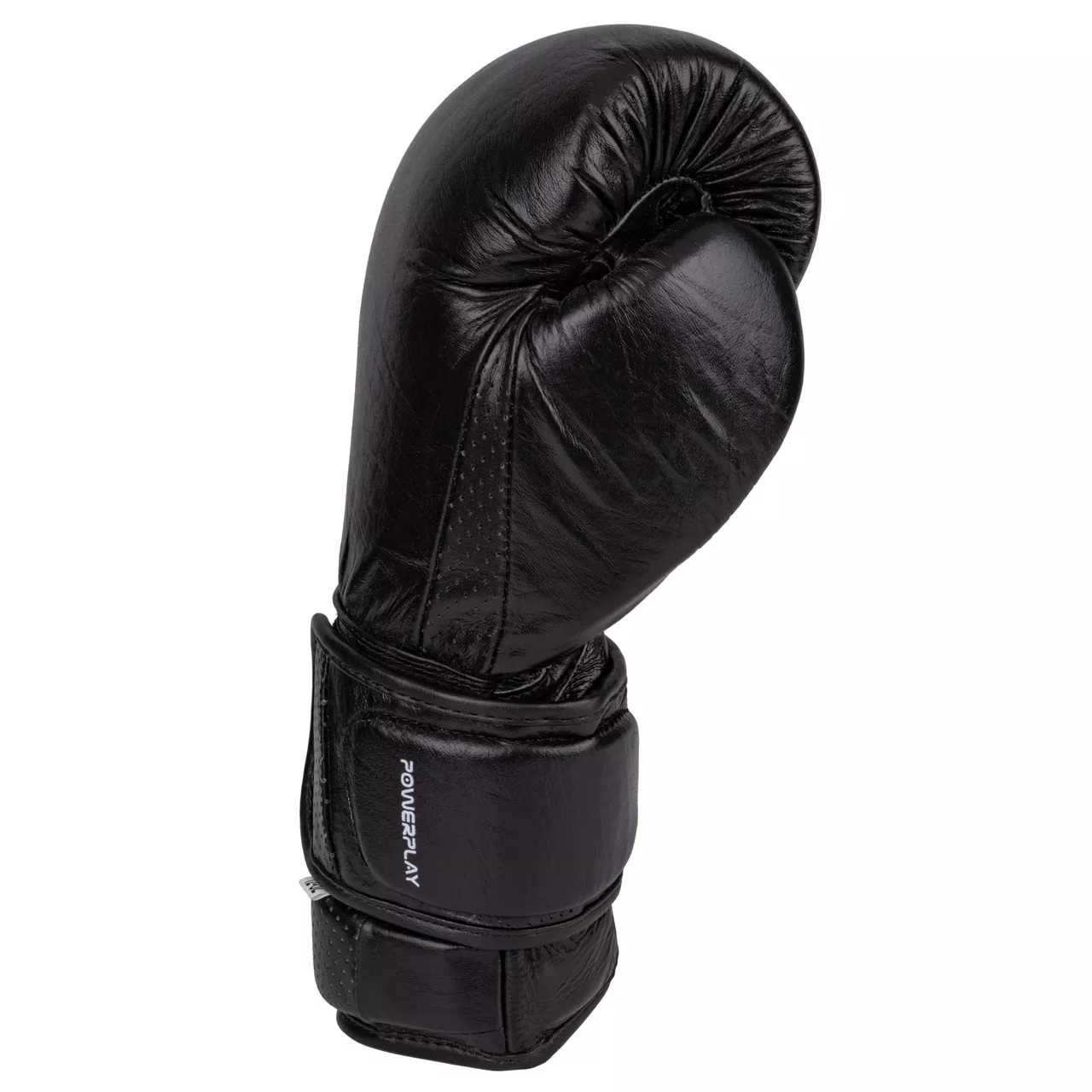 Боксерские перчатки PowerPlay 3087 Magnum Черные [кожа] 10 унций