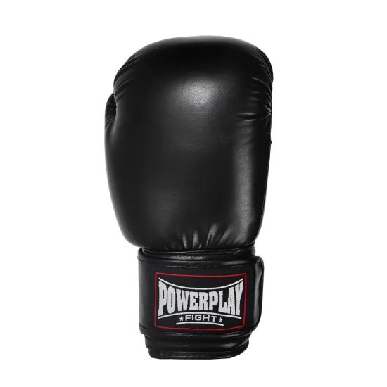 Боксерские перчатки PowerPlay 3004 черные 10 унций