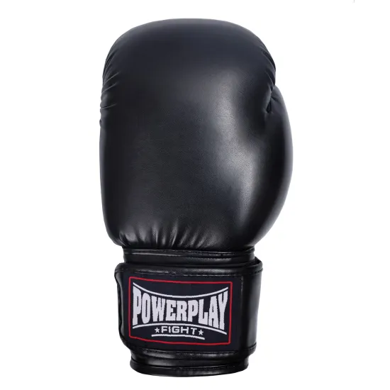 Боксерские перчатки PowerPlay 3004 черные 10 унций