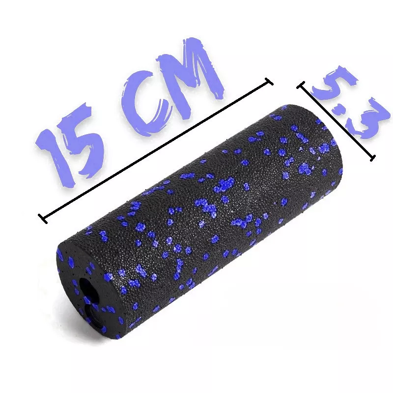 Набор для массажа и йоги PowerPlay PP_4091 EPP (2 мячика + валик массажер 15*5,3 см.) Blue + резинка 7,5 кг.