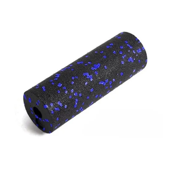 Набір для масажу та йоги PowerPlay PP_4091 EPP (2 м'ячики + валик масажер 15*5,3 см.) Blue  + резинка 7,5 кг.