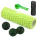 Набор для массажа и йоги PowerPlay PP_4097 (Ролик 30*10 + 2-я мячи) Green + резинка 5.5 кг.