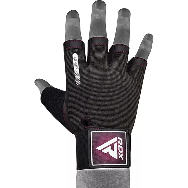 Перчатки для фитнеса RDX T2 Half Pink S