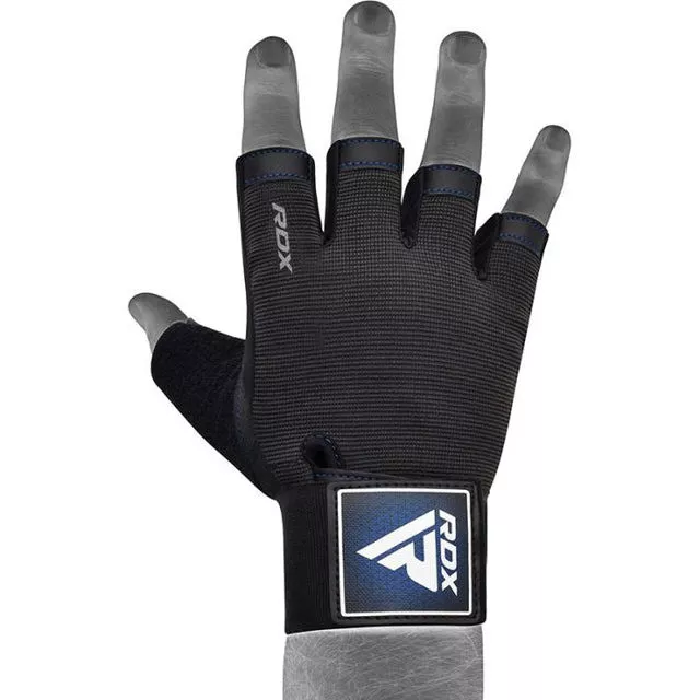 Перчатки для фитнеса RDX T2 Half Blue PLUS-S