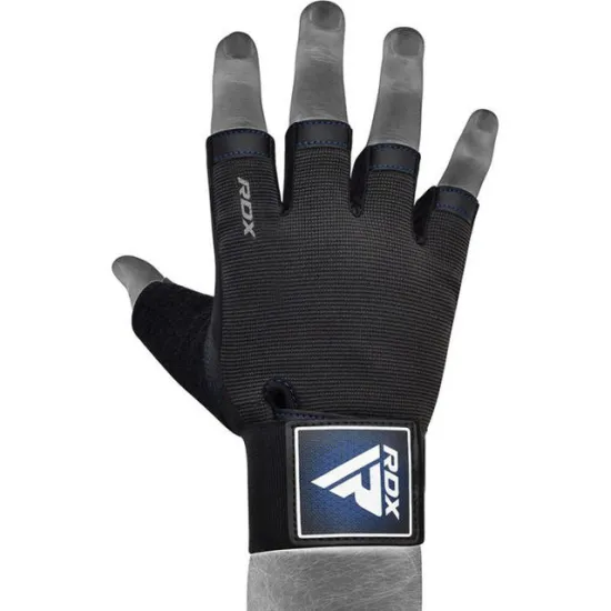 Рукавички для фітнесу RDX T2 Half Blue PLUS-S