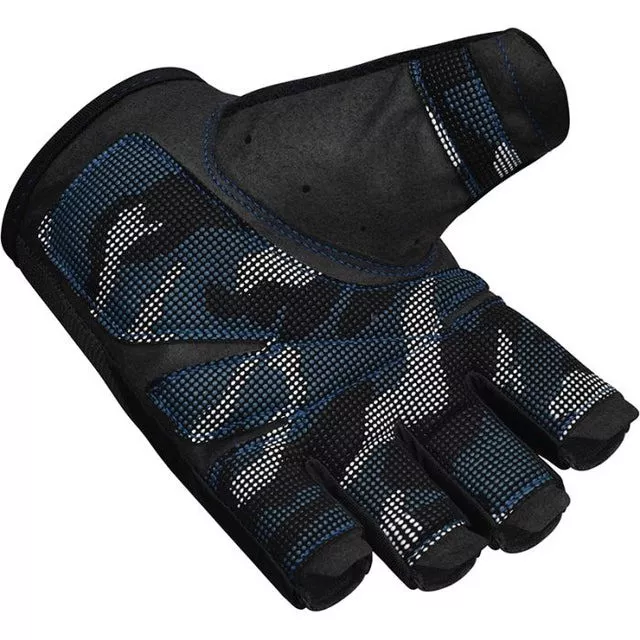 Перчатки для фитнеса RDX T2 Half Blue PLUS-S