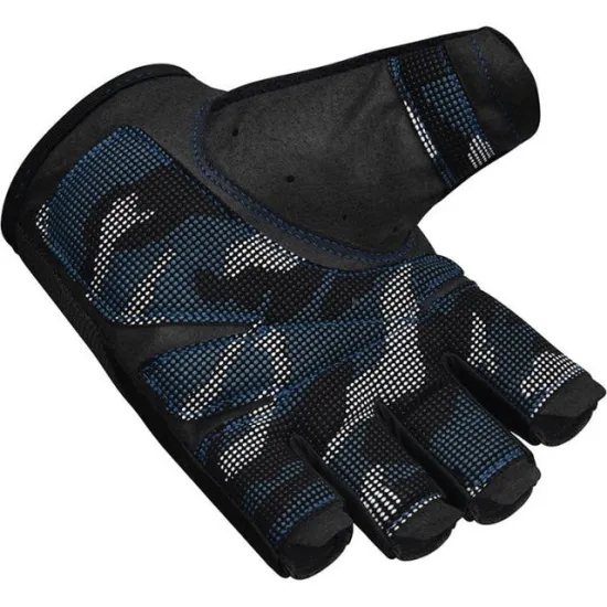 Рукавички для фітнесу RDX T2 Half Blue PLUS-S