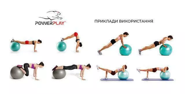 Фитбол полумассажный PowerPlay 4003 65cm Gymball Лиловый + насос
