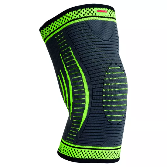 Компресійний наколінник MadMax MFA-284 3D Compressive knee support Dark grey/Neon green S-1шт
