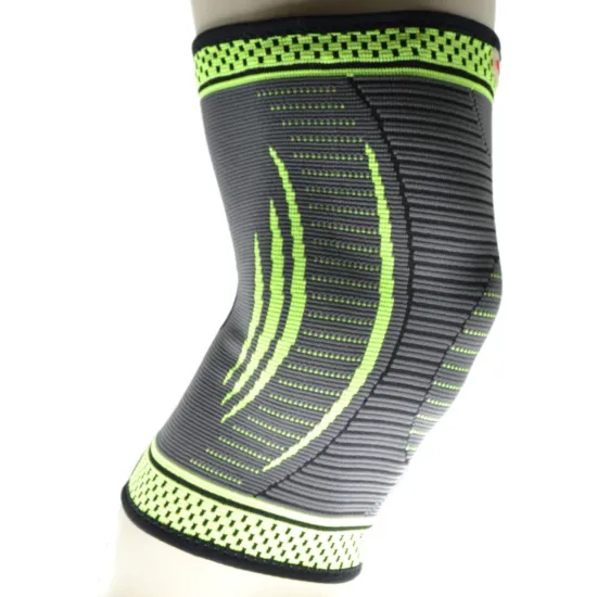 Компресійний наколінник MadMax MFA-284 3D Compressive knee support Dark grey/Neon green S-1шт