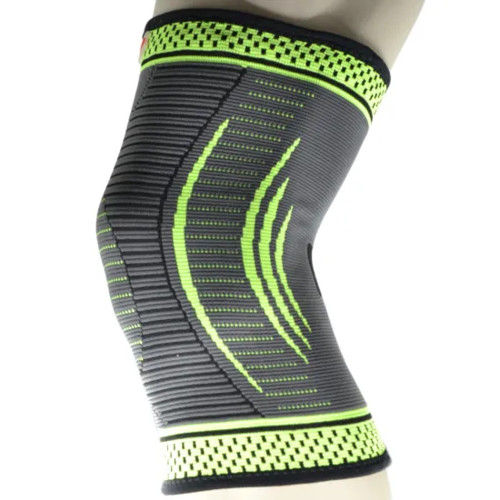 Компресійний наколінник MadMax MFA-284 3D Compressive knee support Dark grey/Neon green S-1шт