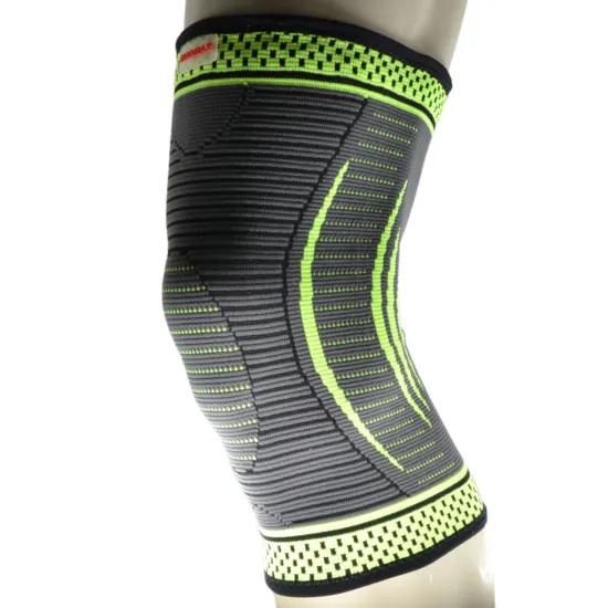 Компресійний наколінник MadMax MFA-284 3D Compressive knee support Dark grey/Neon green S-1шт