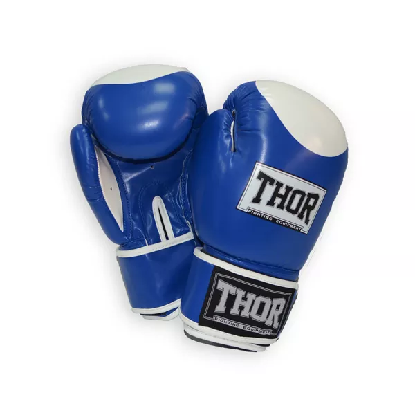 Перчатки боксерские THOR COMPETITION 10oz PU сине-белые