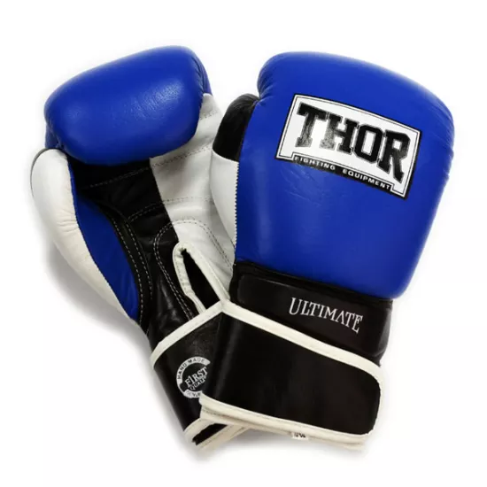 Рукавички боксерські THOR ULTIMATE 10oz /PU /синьо-чорно-білі