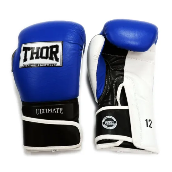 Рукавички боксерські THOR ULTIMATE 10oz /PU /синьо-чорно-білі