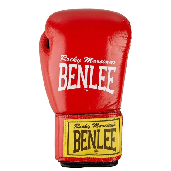 Рукавички боксерські Benlee FIGHTER 10oz Шкіра червоно-чорні