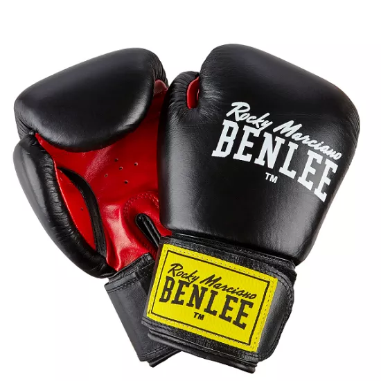 Рукавички боксерські Benlee FIGHTER 10oz Шкіра чорно-червоні