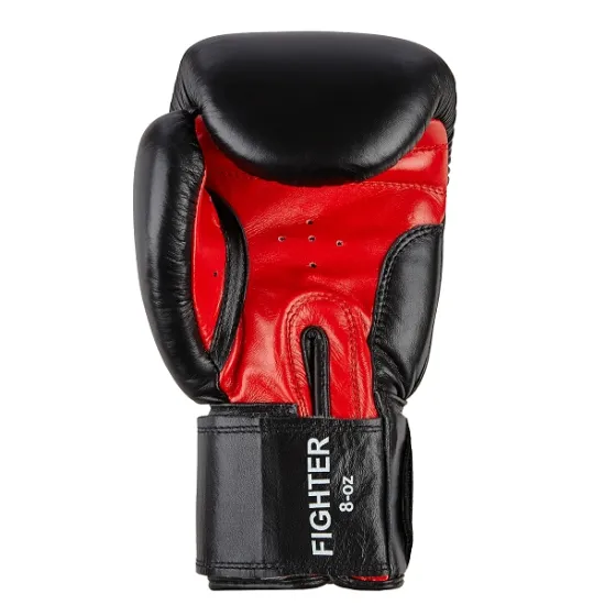 Рукавички боксерські Benlee FIGHTER 10oz Шкіра чорно-червоні