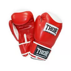 Перчатки боксерские THOR COMPETITION 14oz Кожа красно-белые