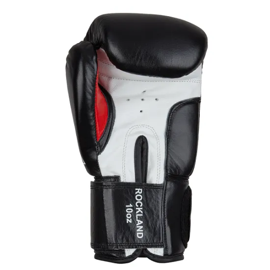 Перчатки боксерские Benlee ROCKLAND 10oz Кожа черно-белые