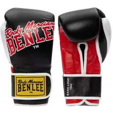 Перчатки боксерские Benlee BANG LOOP 10oz Кожа Черно-красные