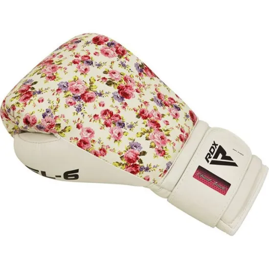 Боксерские перчатки RDX FL-6 White-8 унций (капа в комплекте)