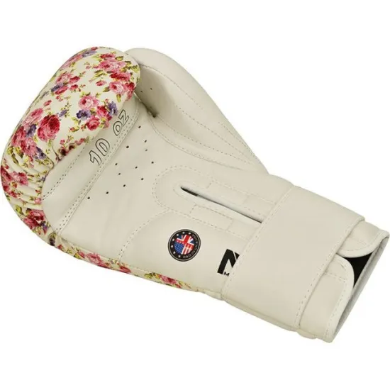 Боксерские перчатки RDX FL-6 White-8 унций (капа в комплекте)