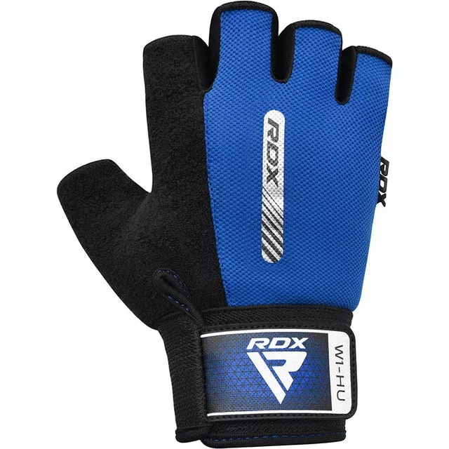 Перчатки для фитнеса RDX W1 HALF BLUE-S