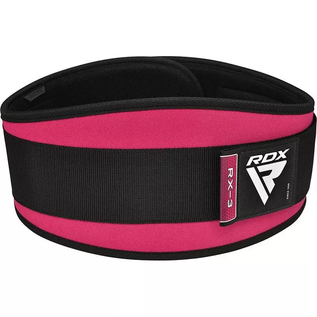 Пояс для важкої атлетики RDX RX3 EVA Curve неопреновий SHARP PINK-XS