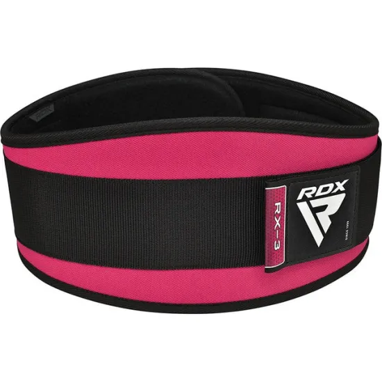 Пояс для важкої атлетики RDX RX3 EVA Curve неопреновий SHARP PINK-XS