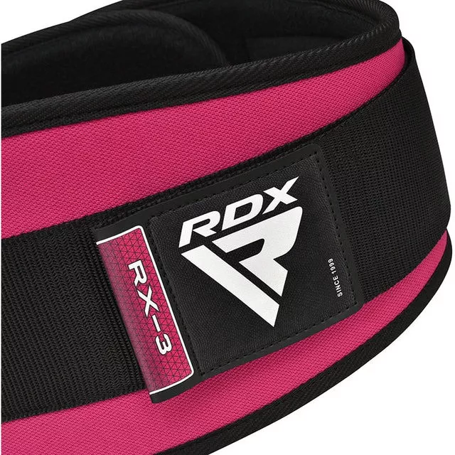 Пояс для важкої атлетики RDX RX3 EVA Curve неопреновий SHARP PINK-XS