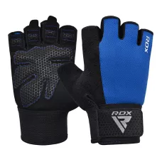 Перчатки для фитнеса RDX W1 Half Blue Plus-S