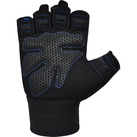Рукавички для фітнесу RDX W1 HALF BLUE PLUS-S