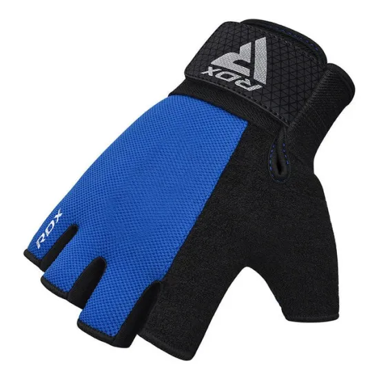 Рукавички для фітнесу RDX W1 HALF BLUE PLUS-S