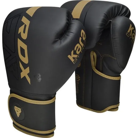 Боксерские перчатки RDX F6 Kara Matte Golden 6 унций (капа в комплекте)