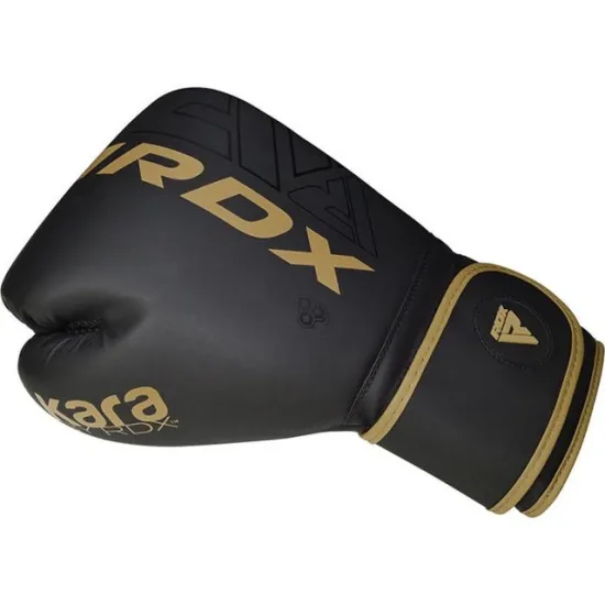 Боксерские перчатки RDX F6 Kara Matte Golden 6 унций (капа в комплекте)