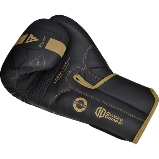 Боксерские перчатки RDX F6 Kara Matte Golden 6 унций (капа в комплекте)