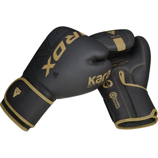 Боксерские перчатки RDX F6 Kara Matte Golden 6 унций (капа в комплекте)