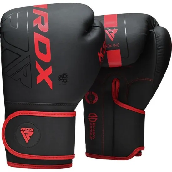 Боксерские перчатки RDX F6 Kara Matte Red 6 унций (капа в комплекте)