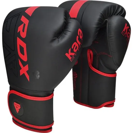 Боксерские перчатки RDX F6 Kara Matte Red 6 унций (капа в комплекте)