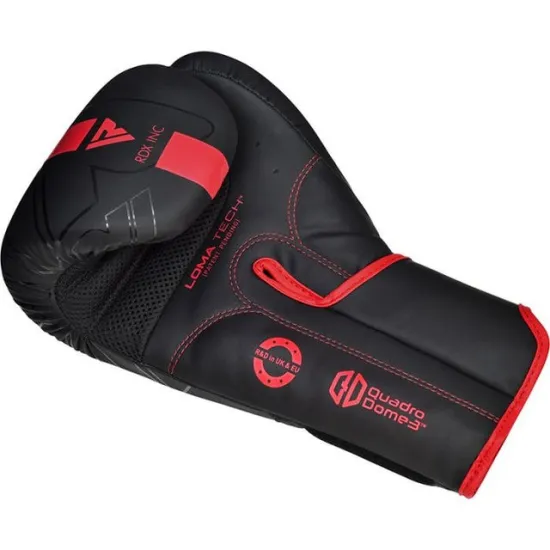 Боксерские перчатки RDX F6 Kara Matte Red 6 унций (капа в комплекте)